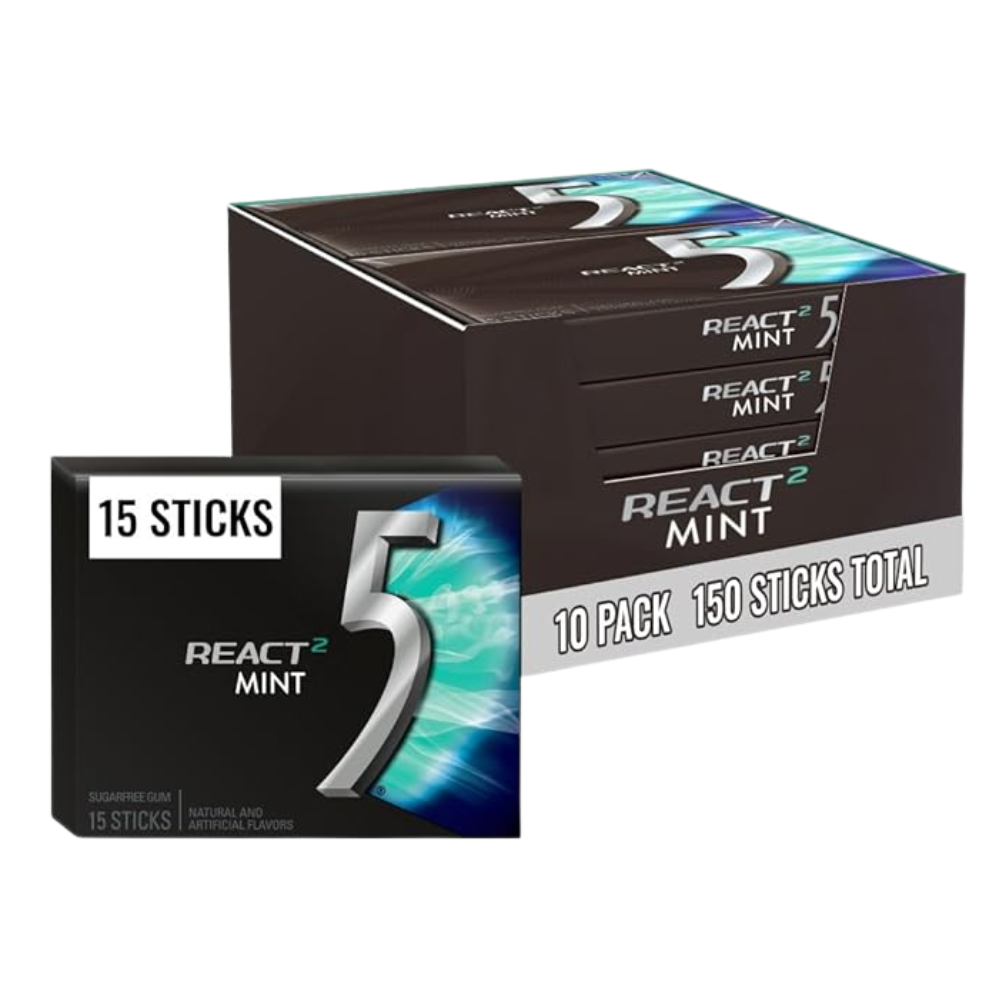 Five Gum 10pk 15ct React Mint Box (022000117038)