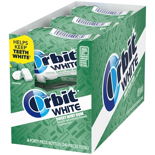 Orbit Gum White 6pk 40ct Sweet Mint Box (022000294876) Unit (022000294869)