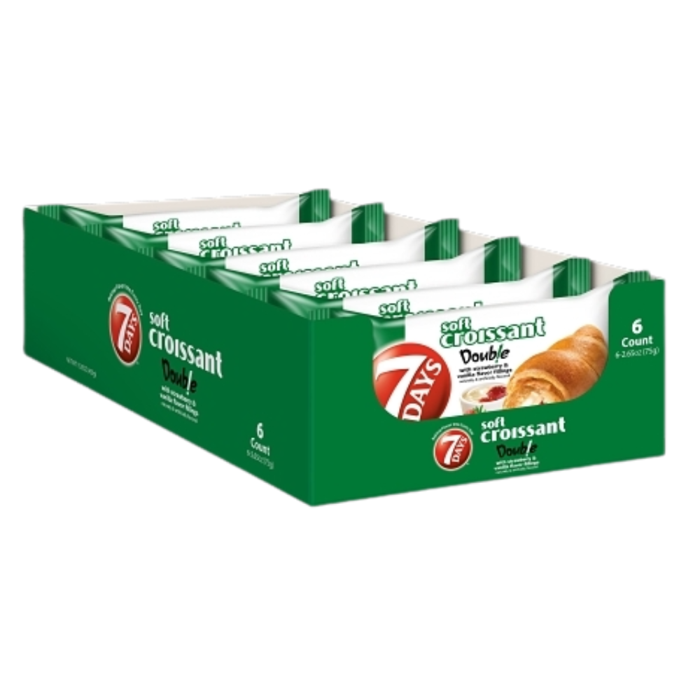 7 Days 6pk 2.65oz Strawberry & Vanilla Croissant Box (816374020298) Unit () #/N