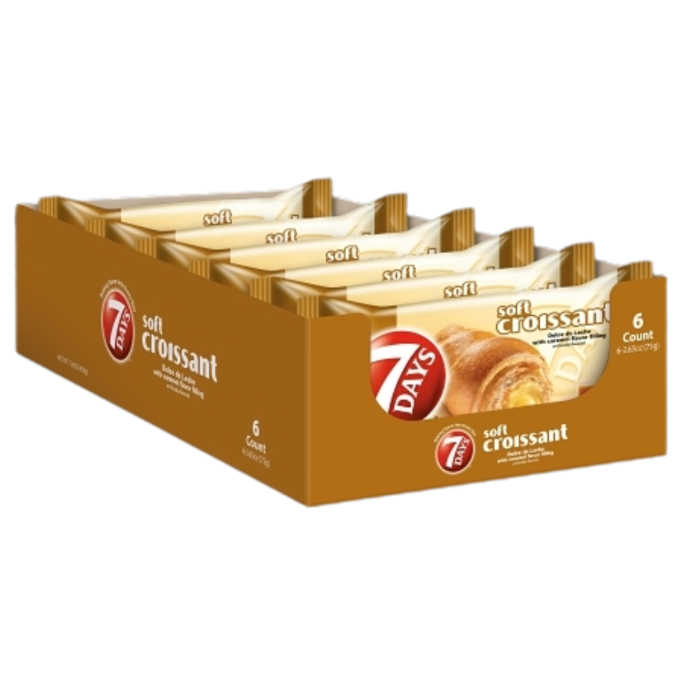 7 Days 6pk 2.65oz Caramel Croissant Box () Unit (816374020595) #/N