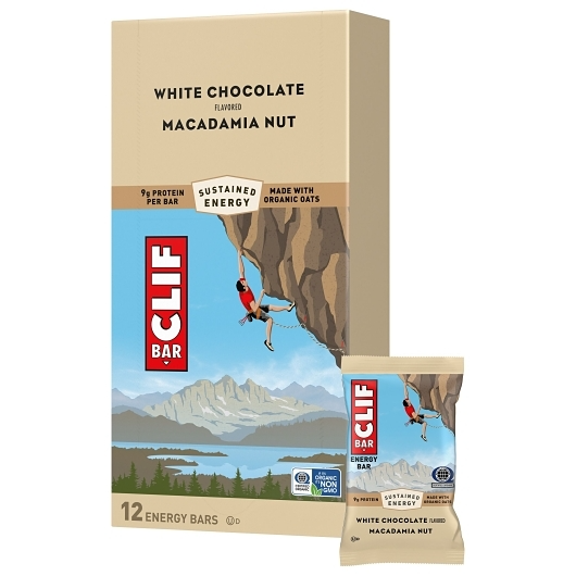Clif Bar 12pk 2.4oz White Chocolate Macadamia Nut Box (722252361097) Unit (722252161093)