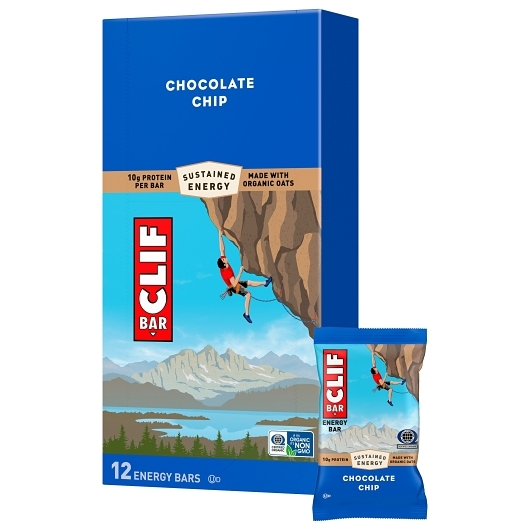 Clif Bar 12pk 2.4oz Chocolate Chip Box (722252300904) Unit (722252100900)