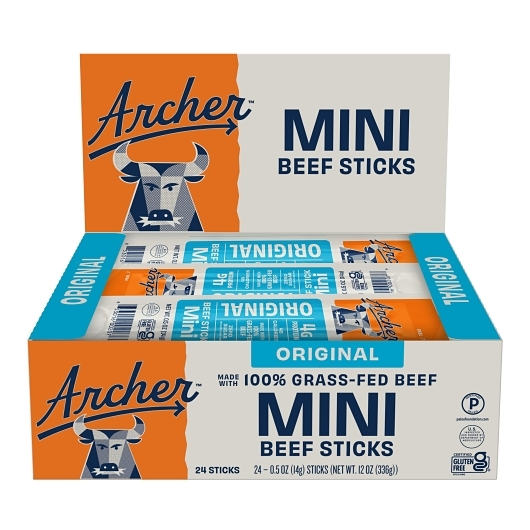 Country Archer Jerky Co 24pk 0.5oz Original Beef Stick Minis Laydown Caddy Box (850060665073)