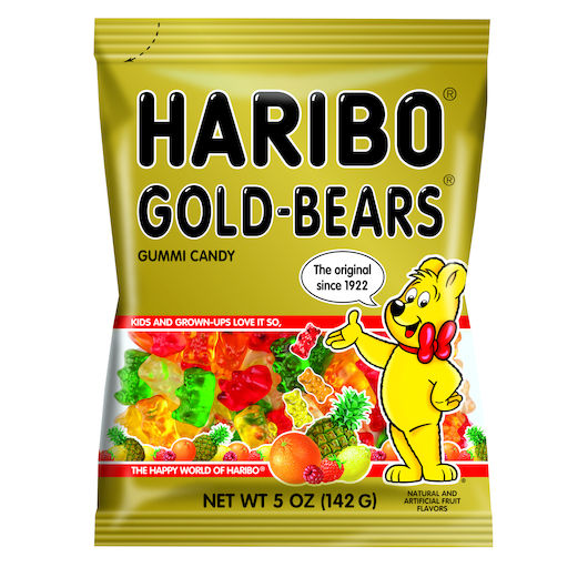 Haribo Gold Bears 1pk 5oz Gummi Candy Box (00042238302204) Unit (042238302211)