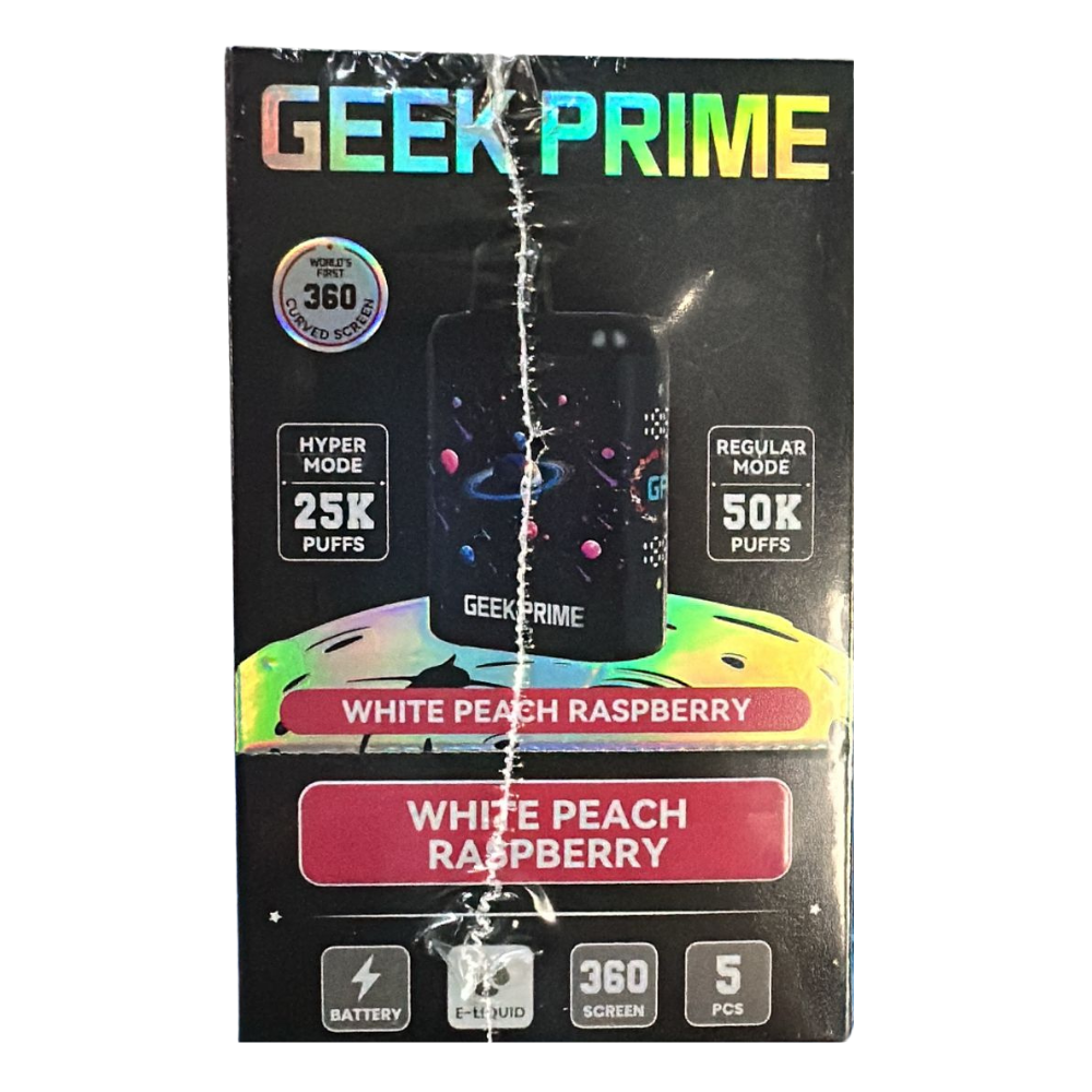 Geek Prime 5pk 50k White Peach Raspberry Box (749666898926)