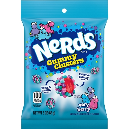 Nerds Gummy Cluster 1pk 3oz Very Berry Box (10079200060654) Unit (079200060657)