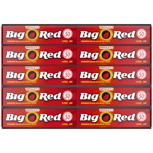 Wrigley's 40pk 5ct Big Red Box (022000293190) Unit (022000293183)