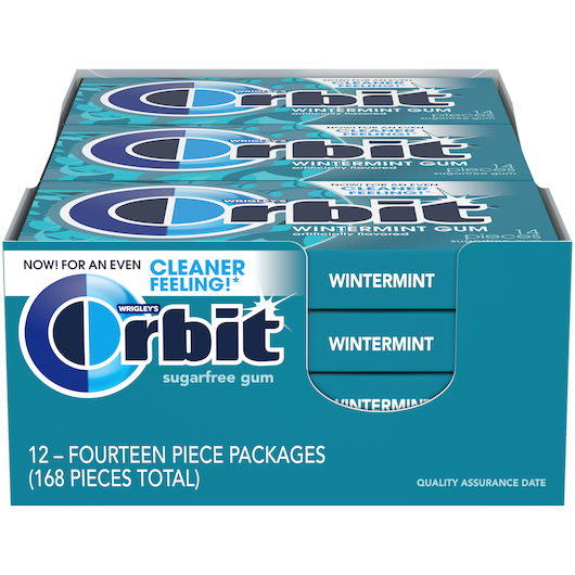 Orbit Gum 12pk 14ct Wintermint Box (022000114884) Unit (022000004888)