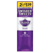 Swisher Sweet 2 For $1.39 Grape Box (025900345549)