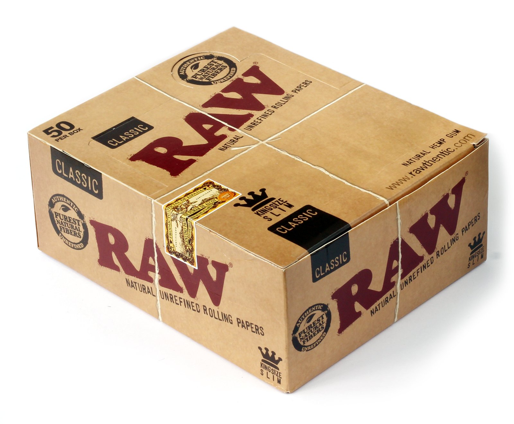RAW CLASSIC KING SIZE SLIM 50 PER BOX - BOX - (716165177364) UNIT - (716165177357)