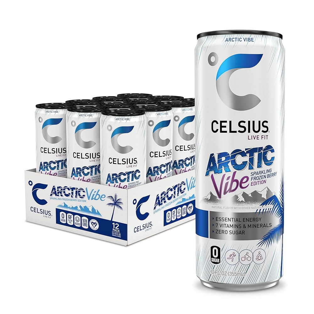 Celsius Sparkling 12pk 12oz Artic Vibe Frozen Berry Edition Box (889392021257)