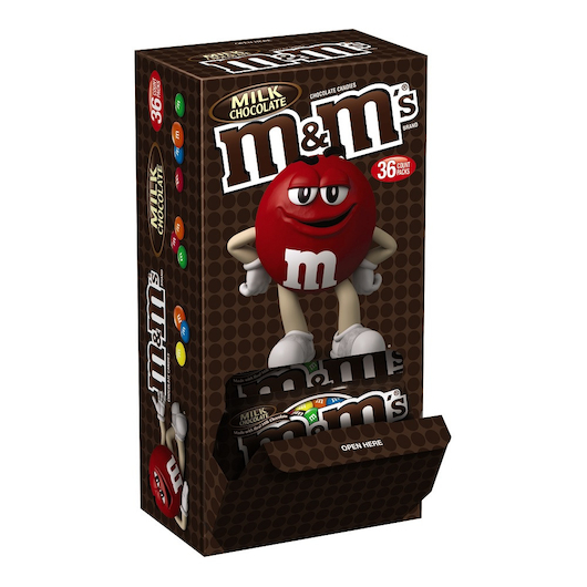 M&M's 36pk 1.69oz Milk Chocolate Box (040000499916) Unit (040000000310)