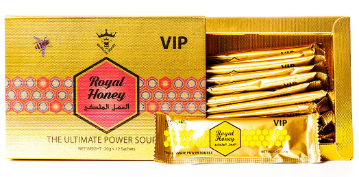 VIP ROYAL HONEY 12 SACHETS PK BOX -(9555755800036) UNIT - (9555755800043)