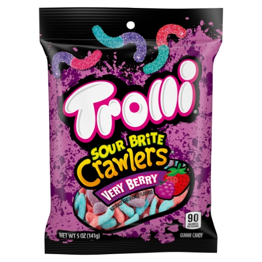 Trolli 1pk 4.25oz Sour Brite Crawlers Very Berry Box () Unit (041420115875) #/N