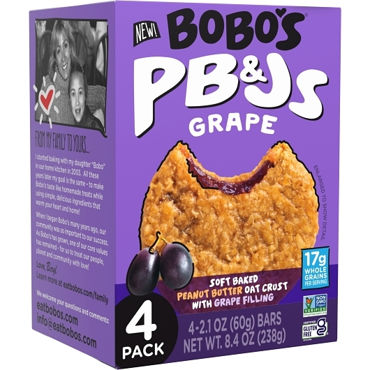 Bobo's Pb&J 4pk 2.1oz Grape Box () Unti () #/N