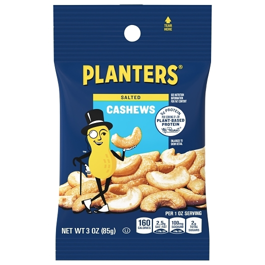 Planters 12pk 3oz Salted Cashews Unit (029000074361) #/N