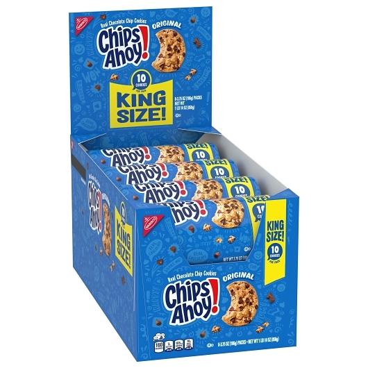 Chips Ahoy 8pk 10ct 0.062oz King Size Original Box (044000056933) Unit (044000056940)
