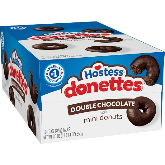 Hostess 10pk 3oz Mini Donettes Double Chocolate Box (888109130275) Unit (888109050030) #/N