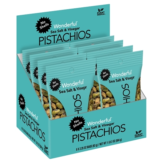 Wonderful 8pk 2.5oz Pistachios Sea Salt & Vinegar Box () Unit (014113700337) #/N