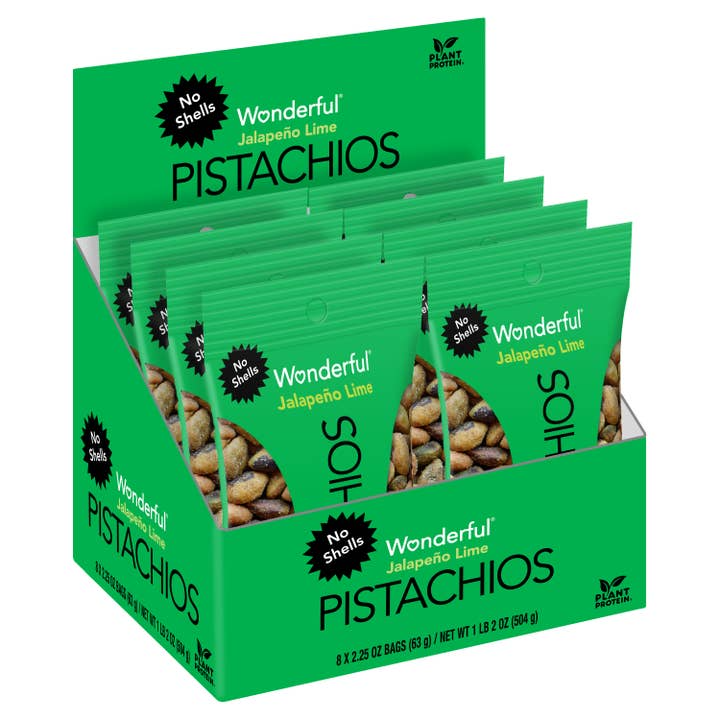Wonderful 8pk 2.5oz Pistachios Jalapeño Lime Box () Unit (014113701136) #/N