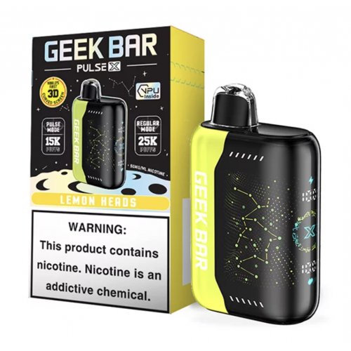 GeekBarPulseX 5pk 5% 25k Lemon Heads New Box (810125438172)