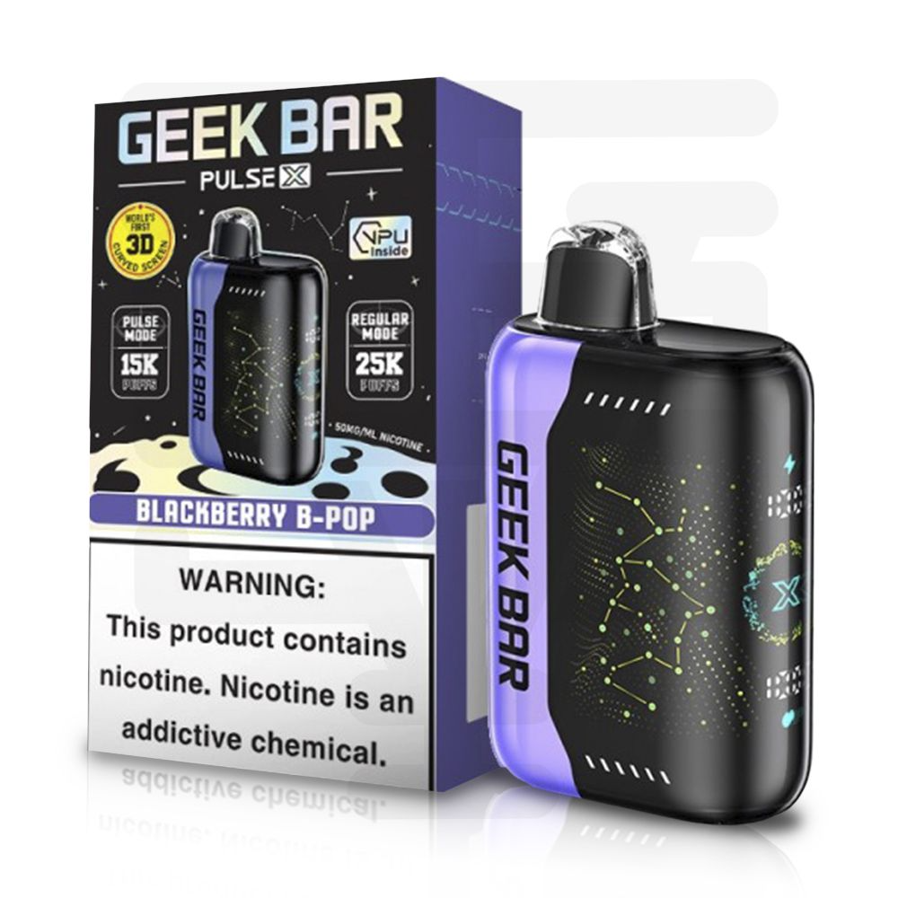 GeekBarPulseX 5pk 5% 25k Blackberry B Pop New Box (810125438318)