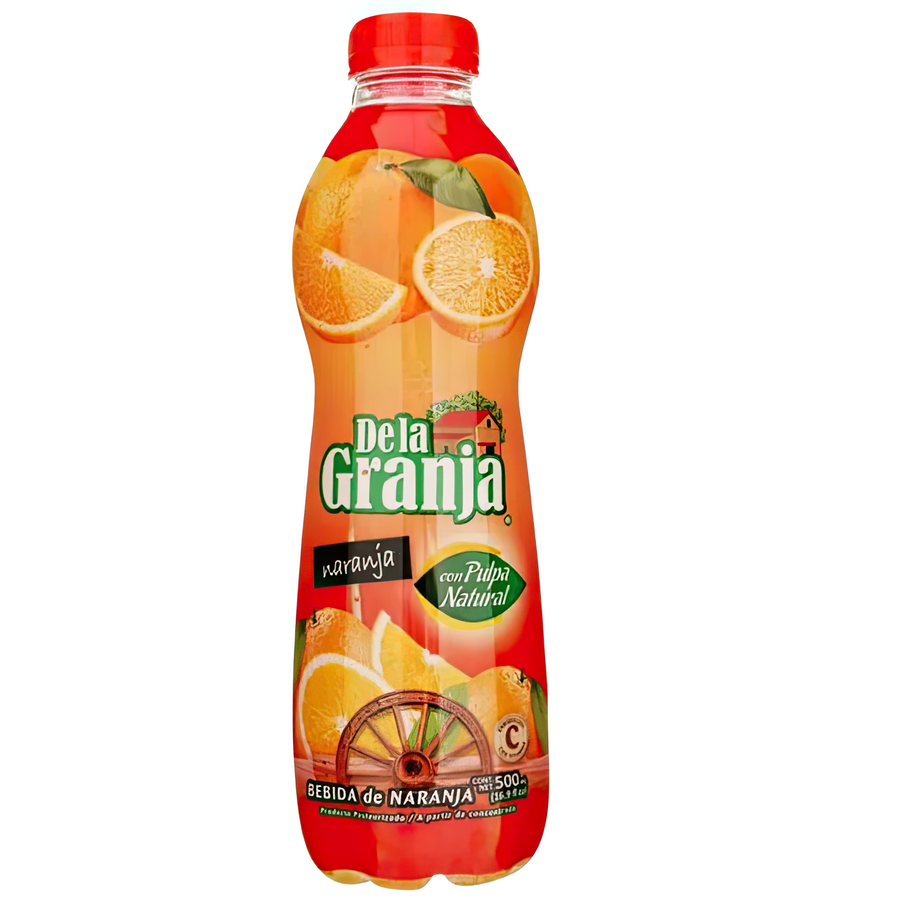 De La Granja 12pk 500ml Jugo De Naranja Con Pulpa Natural Box (7406189008579)