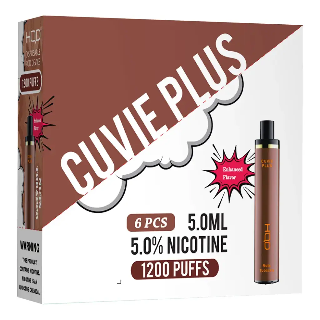 HqdCuvieplus 6pk 5% 1.2k Nuts Tobacco New Box (6923742020195)