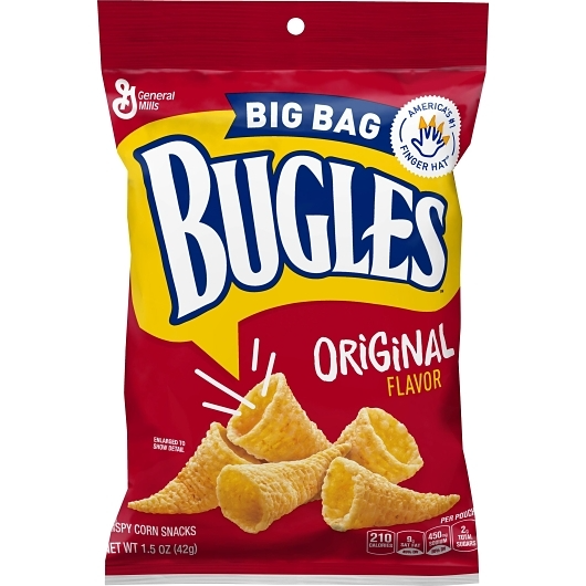 Bugles Big Bag 1pk 1.5oz Original Flavor Unit (016000368002)