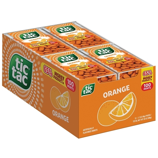 TicTac 12pk 1.7oz Orange Box (009800053858) Unit (009800001033)