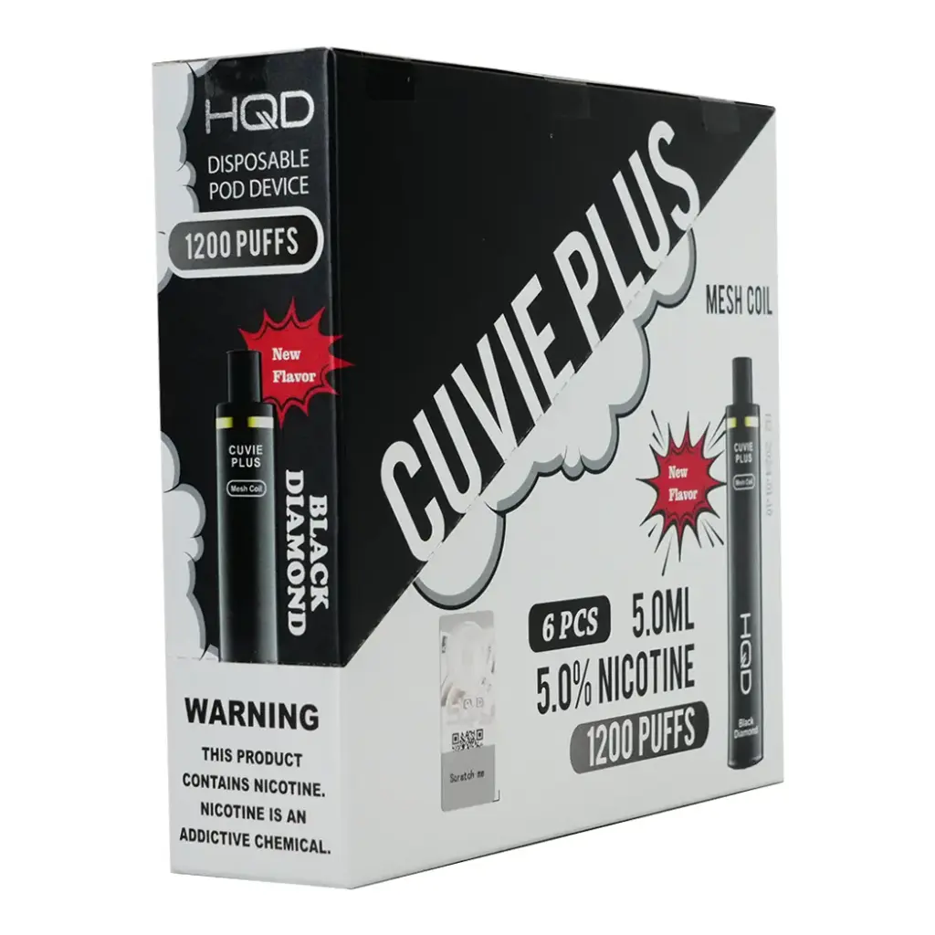 HqdCuvieplus 6pk 5% 1.2k Black Diamond Box (6937105463888) Unit (6937105463871)