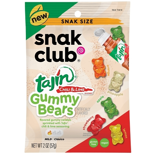 Snak Club 1pk 2oz Tajin Gummy Bears Chili & Lime Unit (087076809065)