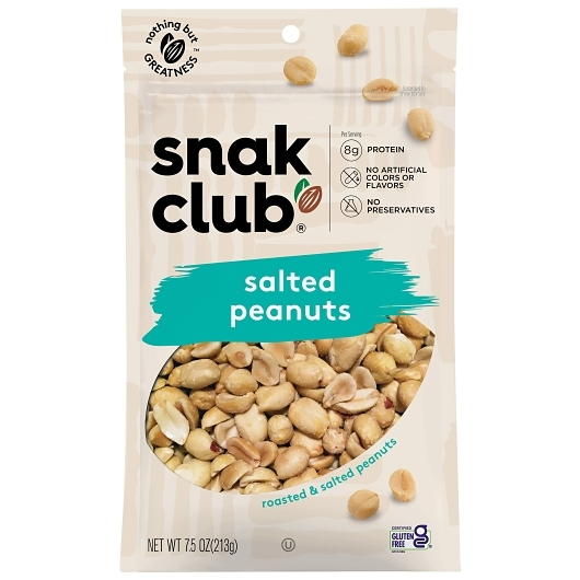 Snak Club 1pk 7.5oz Salted Peanuts Unit (087076211462)