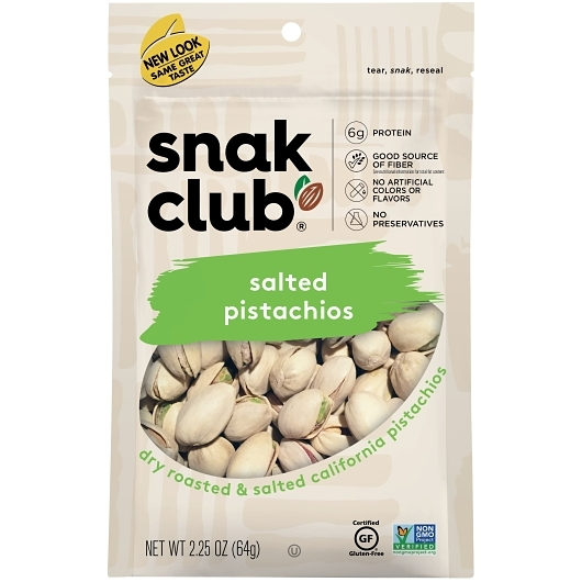 Snak Club 1pk 2.25oz Salted Pistachios Unit ()