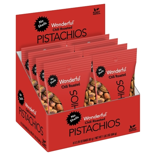 Wonderful 8pk 2.25oz Pistachios Chili Roasted Box () Unit (014113910873) #/N