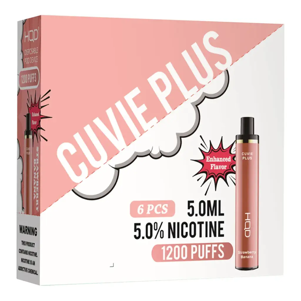 HqdCuvieplus 6pk 5% 1.2k Strawberry Banana Box (6971578996917) Unit (6971578996788)