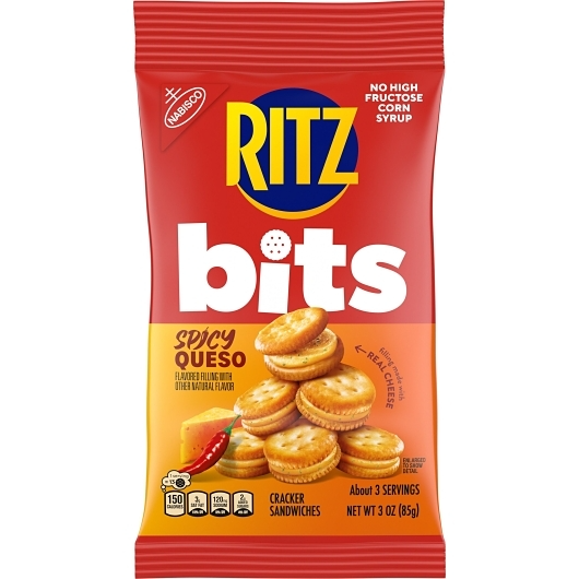 Ritz 1pk 3oz Bits Snack Spicy Queso Box (10044000080416) Unit (044000080419)