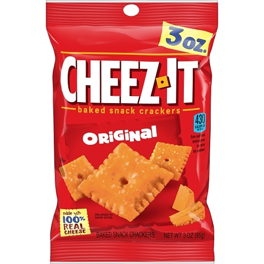 Cheez It 1pk 3oz Baked Snack Crackers Original Box (00024100219124) Unit (024100219131)