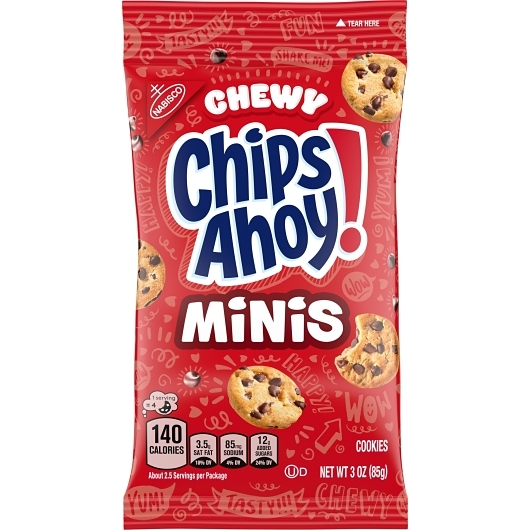 Chips Ahoy 1pk 3oz Big Bag Mini Cookies Chewy Box (10044000047365) Unit (044000047368)