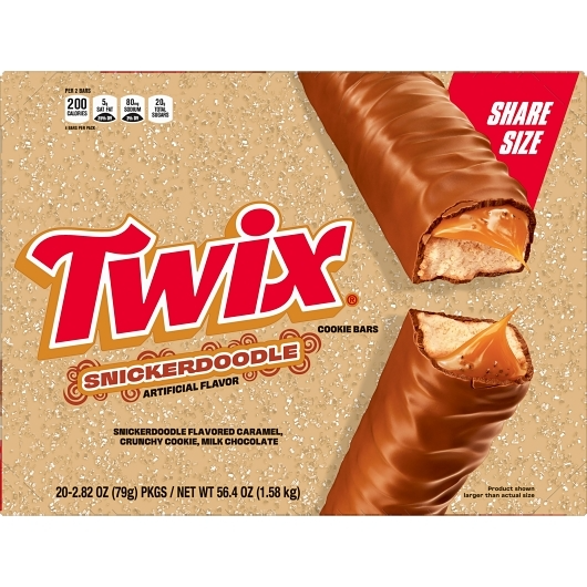 Twix 20pk 2.82oz Snickerdoodle Share Size Box (040000603030) Unit (040000603023)