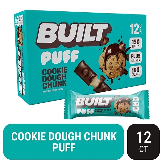 Built 12pk 1.41oz Salted Cookie Dough Chunk Puff Box () #/N