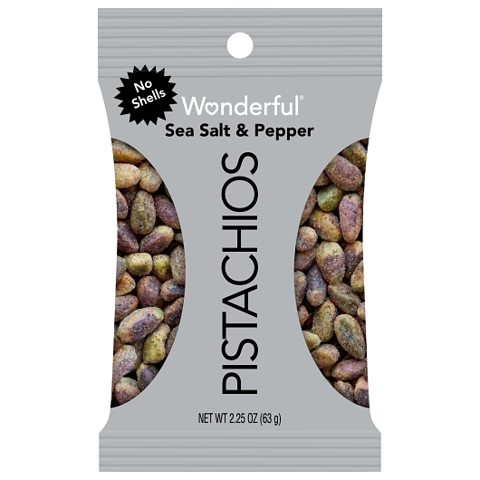 Wonderful 8pk 2.5oz Pistachios Sea Salt & Pepper Box () Unit (014113701129) #/N