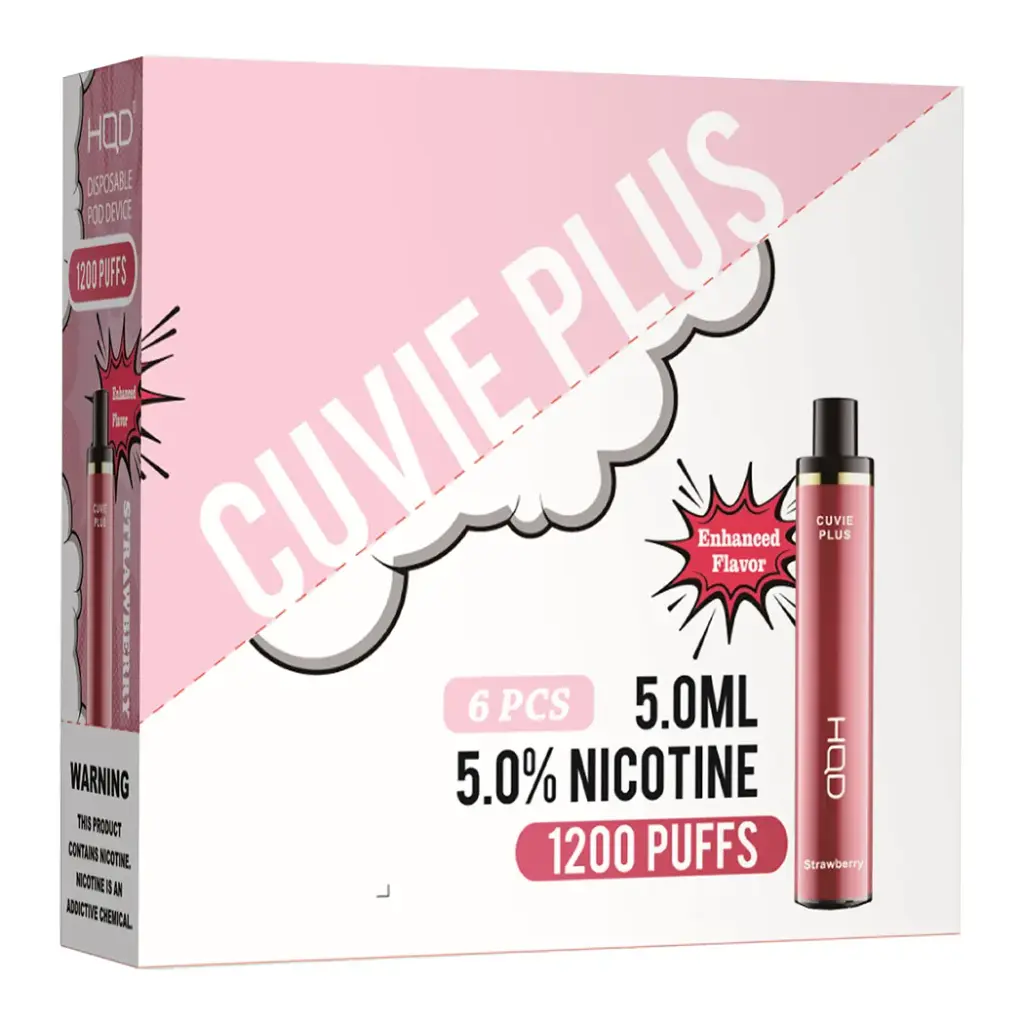 HqdCuvieplus 6pk 5% 1.2k Strawberry Box (6971578991561) Unit (6971578994289)