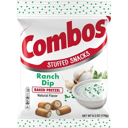 Combos 1pk 6.3oz Ranch Dip Baked Pretzel Unit (041419781937)