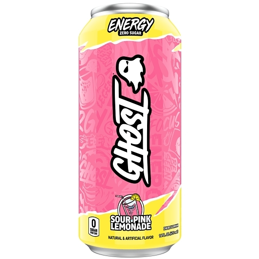 Ghost Energy 12pk 16oz Sour Pink Lemonade Zero Sugar Box () #/N
