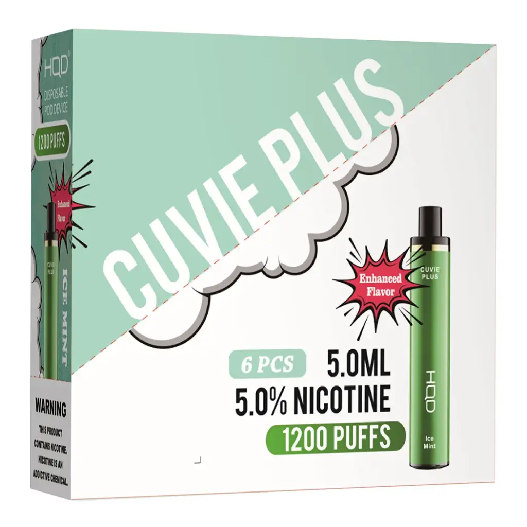 HqdCuvieplus 6pk 5% 1.2k Ice Mint Box (6971578996900) Unit (6971578994272)