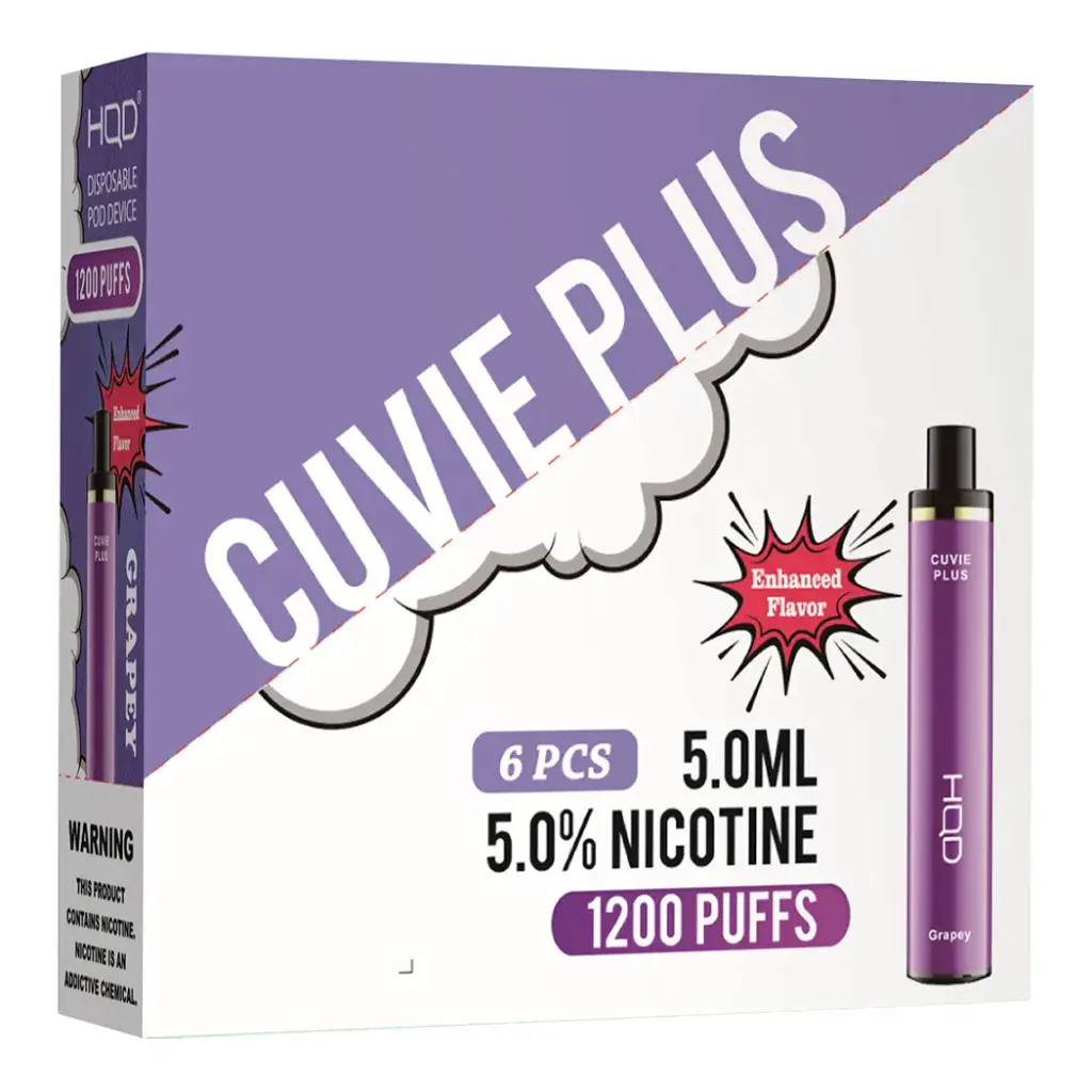HqdCuvieplus 6pk 5% 1.2k Grapey Box (6971578996849) Unit (6971578994425)