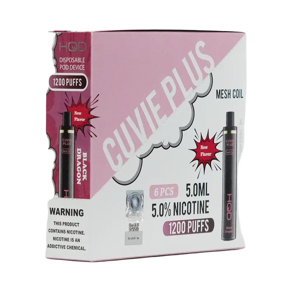HqdCuvieplus 6pk 5% 1.2k Black Dragon Box (6937105448373) Unit (6937105448366)