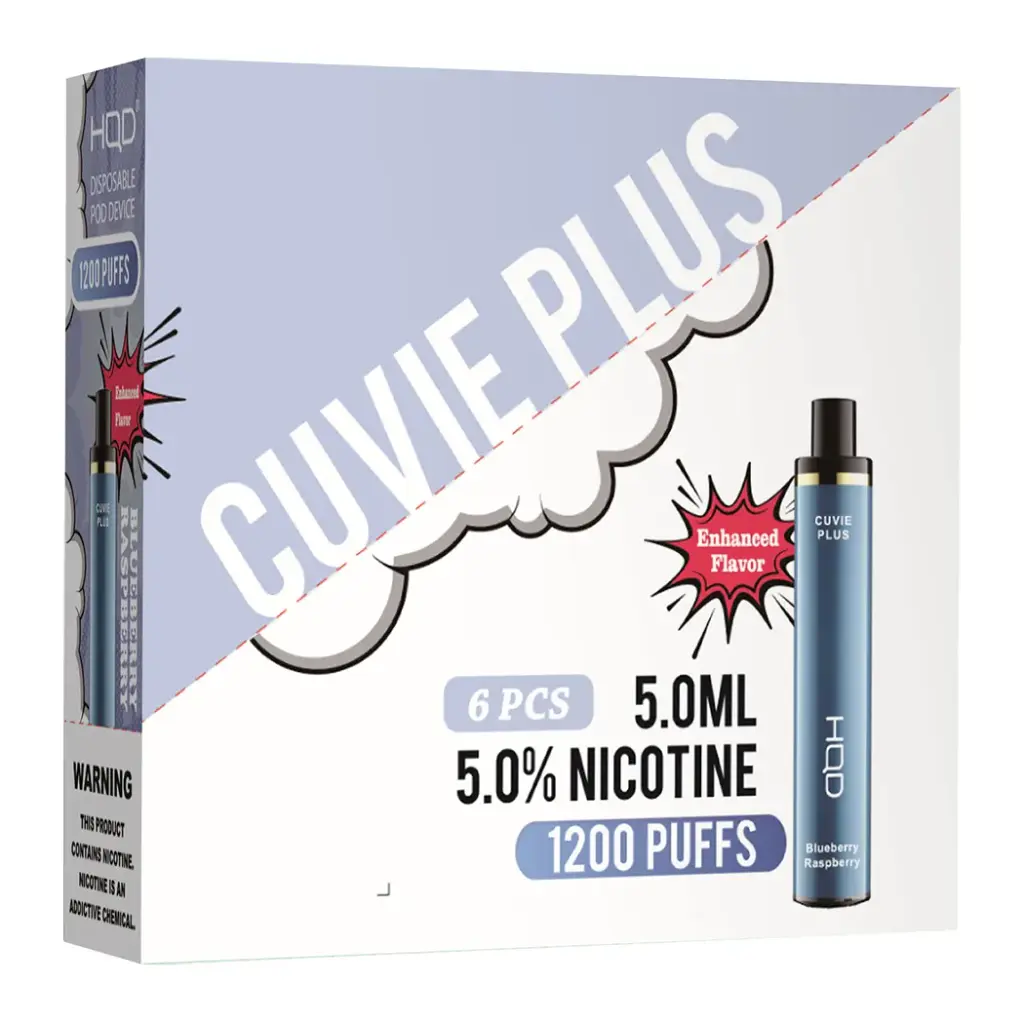 HqdCuvieplus 6pk 5% 1.2k Blueberry Raspberry Box (6971578996832) Unit (6971578996733)