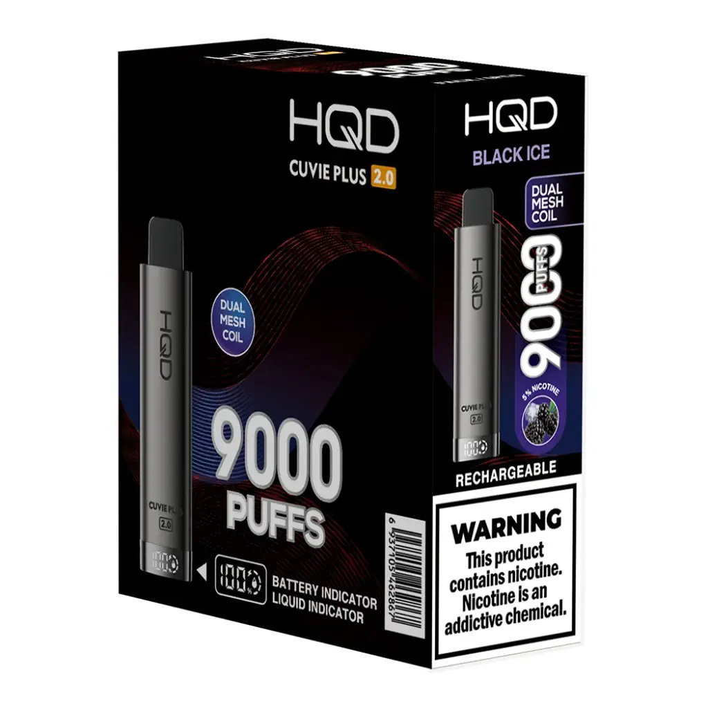 HqdCuviePlus 2.0 5pk 5% 9k Black Ice Box (6937105462867) Unit (6937105456118)